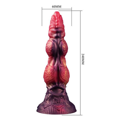 Savage Beastlord Tricolor fantasy dildo in silicone 24 cm Ø 5 cm di Power Monsters, immagine 5