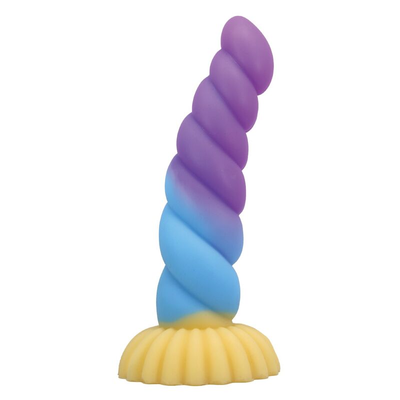 Dildo in silicone Unicorno Tricolore fantasy 22 cm Ø 5 cm di Power Monsters