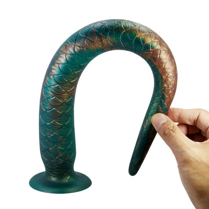 Wildwyrm Tail bicolore fantasy dildo in silicone 47 cm Ø 4 cm di Power Monsters, immagine 3