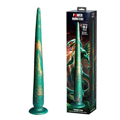 Wildwyrm Tail bicolore fantasy dildo in silicone 47 cm Ø 4 cm di Power Monsters, immagine 7
