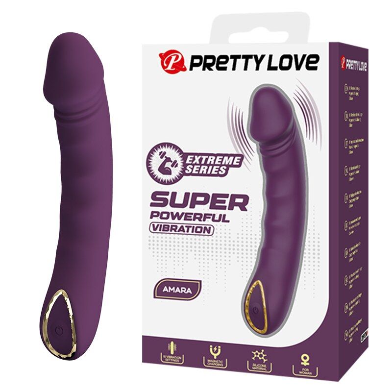 Vibratore ricaricabile amara 10 funzioni viola di Pretty Love