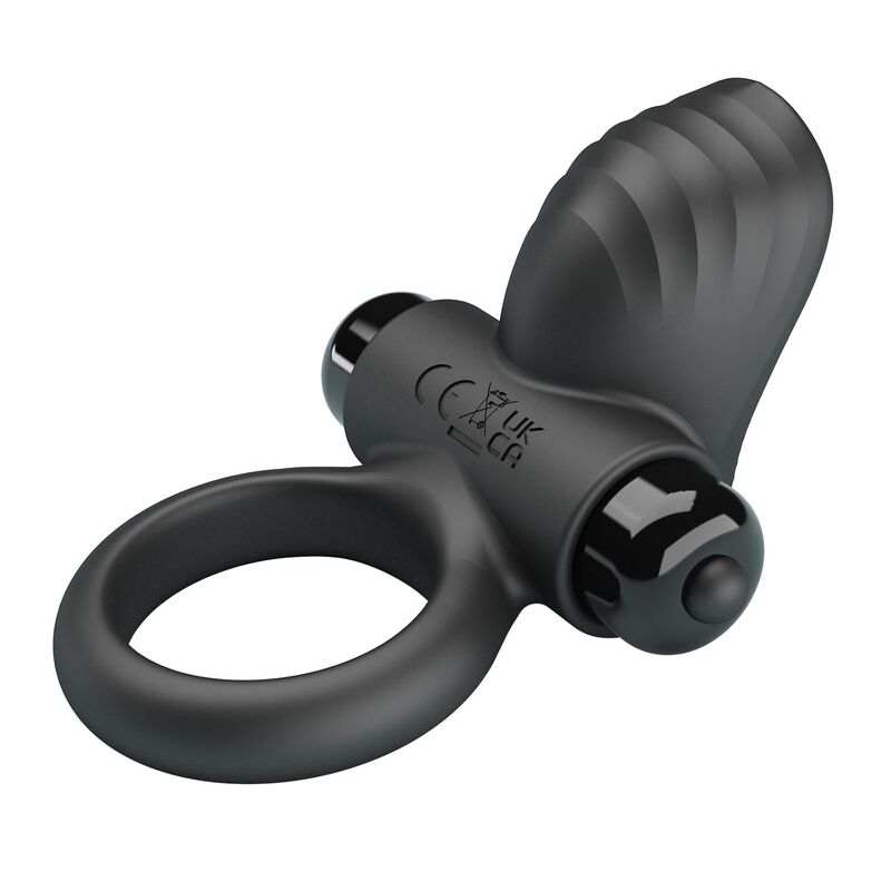Anello vibrante per pene Adrien 10 funzioni nero di Pretty Love, immagine 7