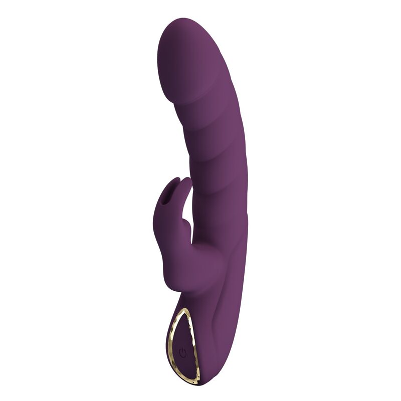Vibratore a forma di coniglio ricaricabile Harper, 10 funzioni, viola di Pretty Love, immagine 2