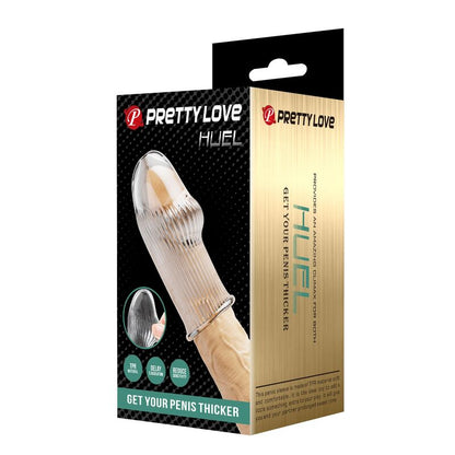 Pompa per pene Huel penis sleeve per un pene più spesso e trasparente di Pretty Love, immagine 3