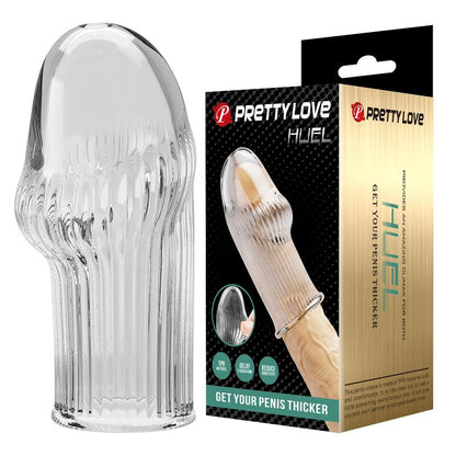 Pompa per pene Huel penis sleeve per un pene più spesso e trasparente di Pretty Love