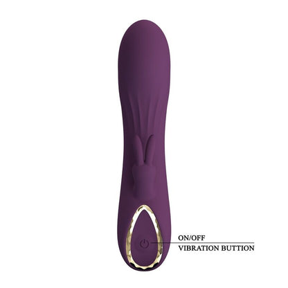 Vibratore a forma di coniglio ricaricabile Landyn, 10 funzioni, viola di Pretty Love, immagine 7