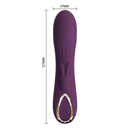 Vibratore a forma di coniglio ricaricabile Landyn, 10 funzioni, viola di Pretty Love, immagine 9