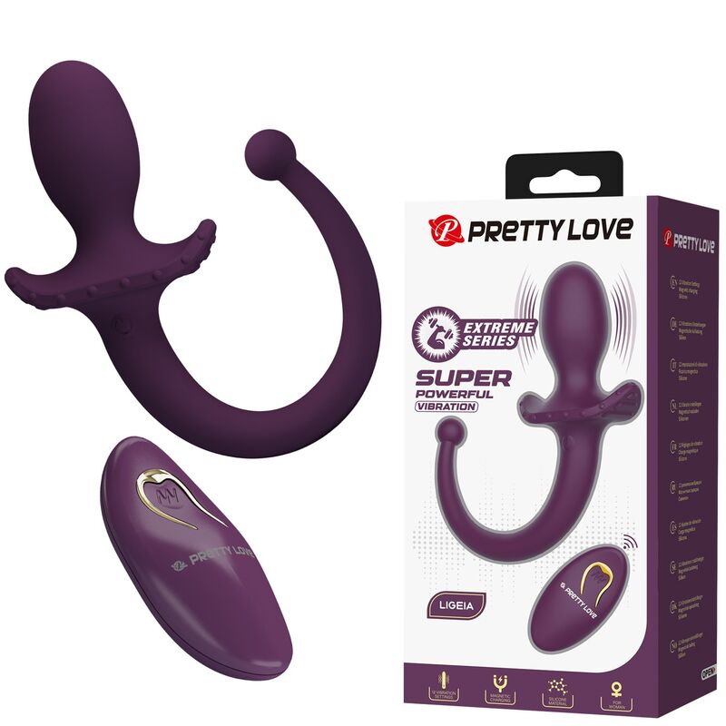 Ovetto vibrante Lioea vibrante anale con coda, 12 funzioni, telecomando viola di Pretty Love, immagine 2