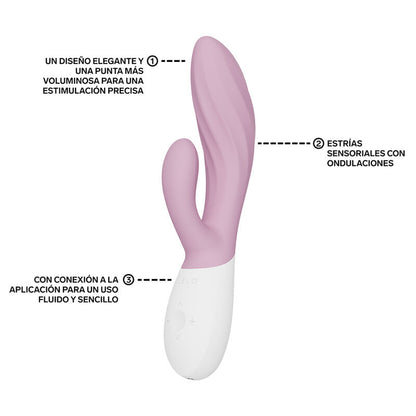 Vibratore a coniglio per il Ina twist doppio punto g e il clitoride rosa di Lelo, immagine 3