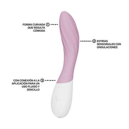 Vibratore per il Mona twist punto g ricaricabile e controllabile tramite APP, colore lavanda di Lelo, immagine 3