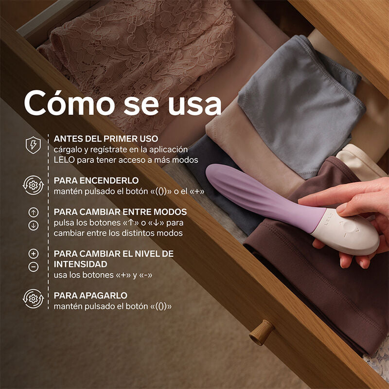 Vibratore per il Mona twist punto g ricaricabile e controllabile tramite APP, colore lavanda di Lelo, immagine 7