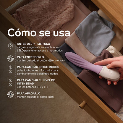 Vibratore per il Mona twist punto g ricaricabile e controllabile tramite APP, colore lavanda di Lelo, immagine 7