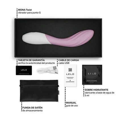 Vibratore per il Mona twist punto g ricaricabile e controllabile tramite APP, colore lavanda di Lelo, immagine 5