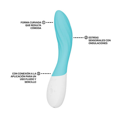 Vibratore per il Mona twist punto g ricaricabile e controllabile tramite APP, colore lavanda di Lelo, immagine 3