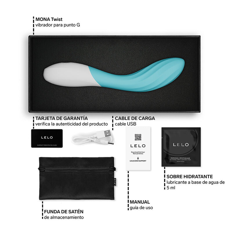 Vibratore per il Mona twist punto g ricaricabile e controllabile tramite APP, colore lavanda di Lelo, immagine 6