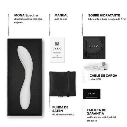 Massaggiatore intimo a luce Mona Spectra rossa ricaricabile e controllabile tramite APP di Lelo, immagine 8