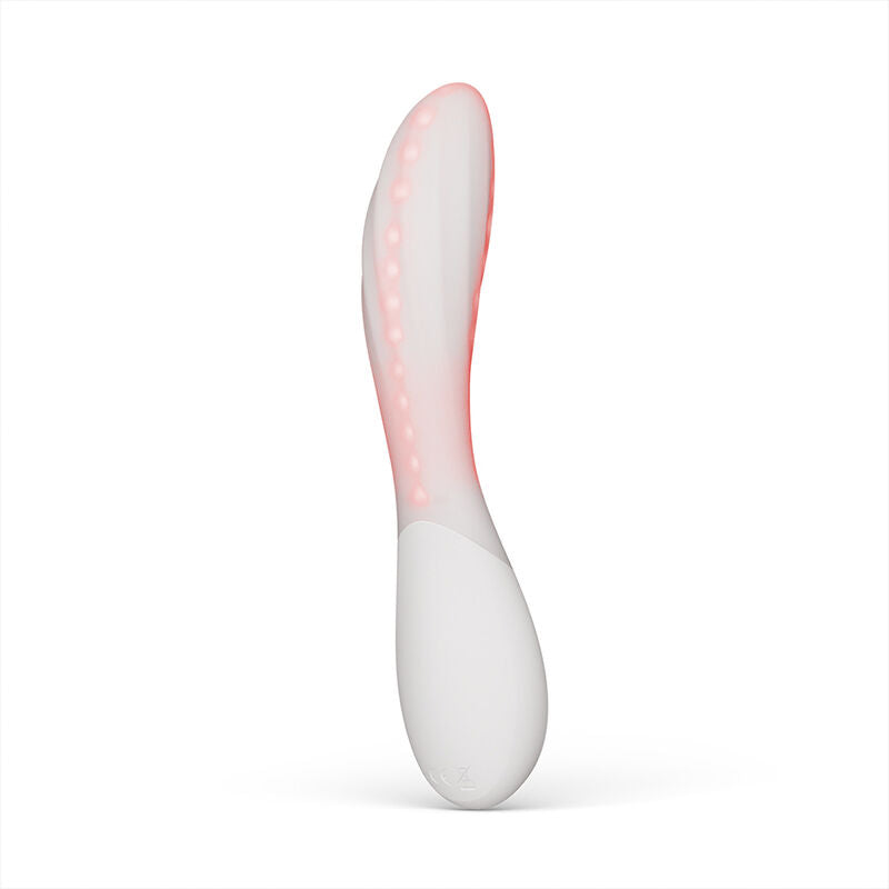 Massaggiatore intimo a luce Mona Spectra rossa ricaricabile e controllabile tramite APP di Lelo