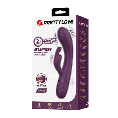 Vibratore a forma di coniglio Rocco ricaricabile 10 funzioni viola di Pretty Love, immagine 3
