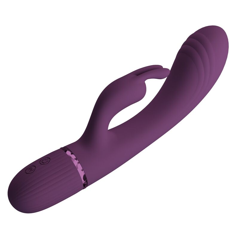 Vibratore a forma di coniglio Rocco ricaricabile 10 funzioni viola di Pretty Love, immagine 7