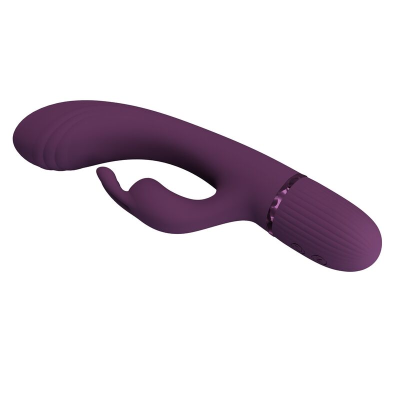 Vibratore a forma di coniglio Rocco ricaricabile 10 funzioni viola di Pretty Love, immagine 8