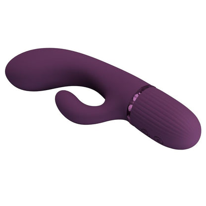 Vibratore a forma di coniglio Margie ricaricabile 10 funzioni viola di Pretty Love, immagine 5