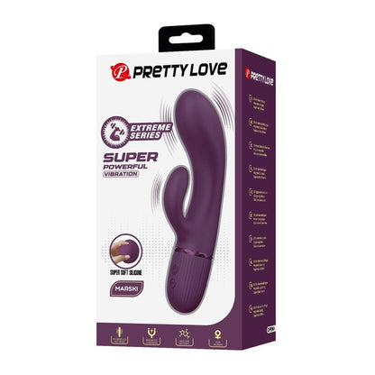 Vibratore a forma di coniglio Margie ricaricabile 10 funzioni viola di Pretty Love, immagine 3