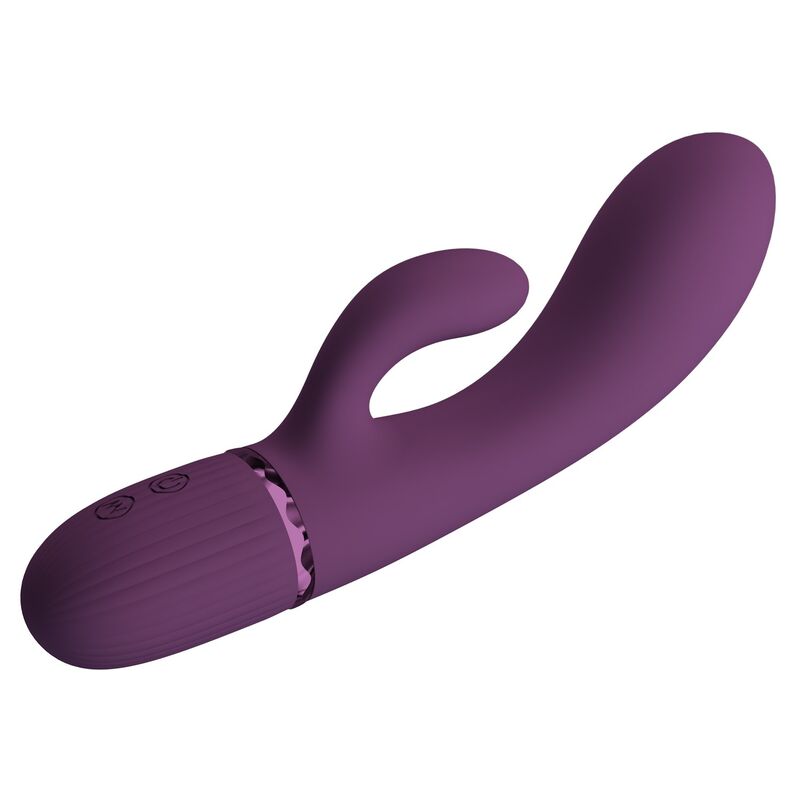Vibratore a forma di coniglio Margie ricaricabile 10 funzioni viola di Pretty Love, immagine 7