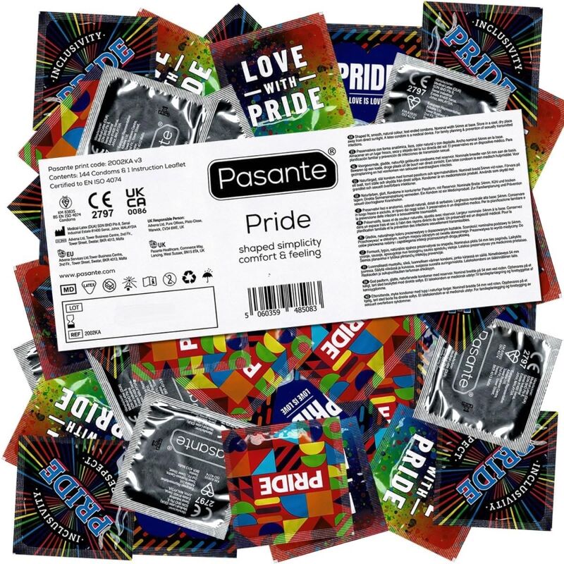 Preservativi formato gay pride 144 pack di Pasante