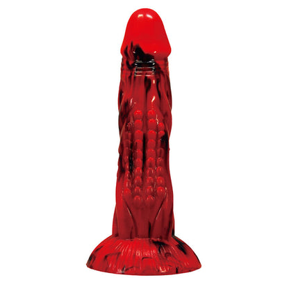 Dildo fantasy Minotauro con ventosa 21 cm Ø 5 cm rosso e nero di Power Monsters