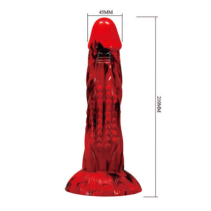Dildo fantasy Minotauro con ventosa 21 cm Ø 5 cm rosso e nero di Power Monsters, immagine 5