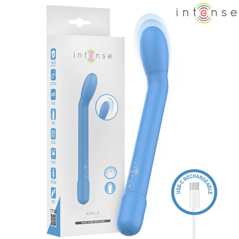 Stimolatore Karlie punto g ricaricabile blu di Intense