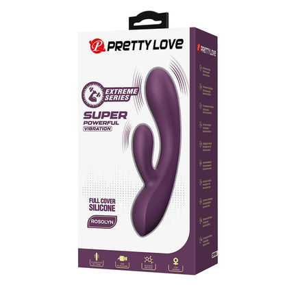 Vibratore a forma di coniglio ricaricabile Rosolyn con 10 funzioni di Pretty Love, immagine 3