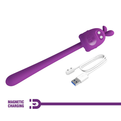 Vibratore flessibile a forma di coniglietto, ricaricabile tramite USB, viola di Pretty Love, immagine 6
