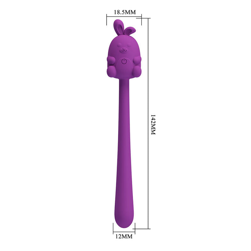 Vibratore flessibile a forma di coniglietto, ricaricabile tramite USB, viola di Pretty Love, immagine 9