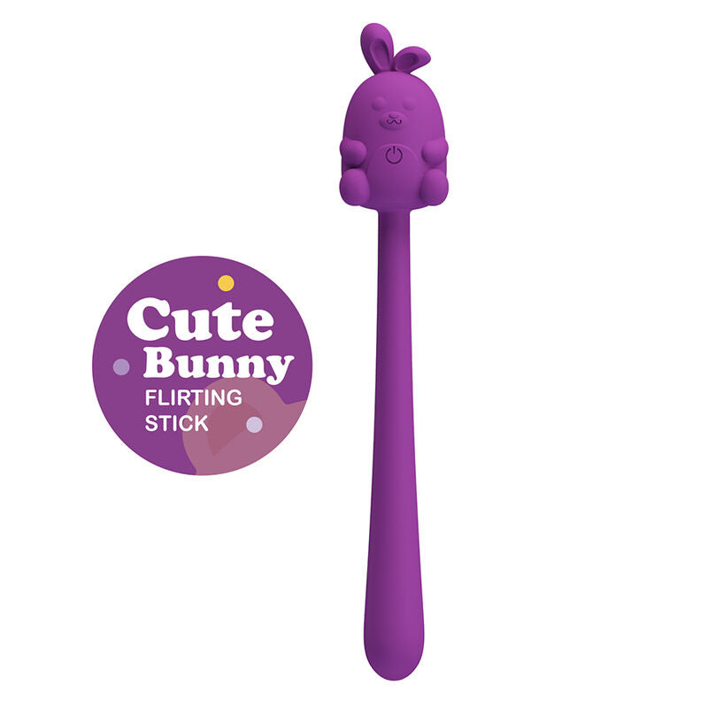 Vibratore flessibile a forma di coniglietto, ricaricabile tramite USB, viola di Pretty Love