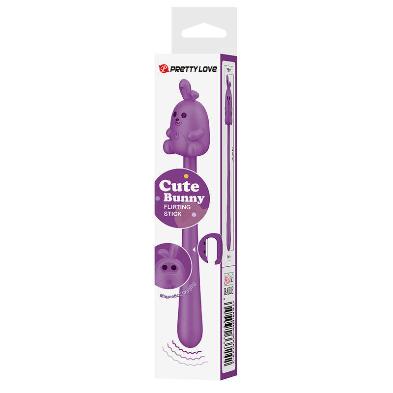 Vibratore flessibile a forma di coniglietto, ricaricabile tramite USB, viola di Pretty Love, immagine 10
