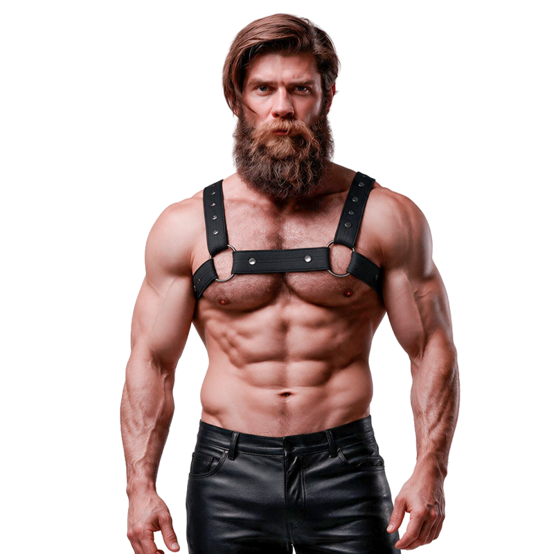 Imbracatura sportiva regolabile in neoprene per uomini di Fetish Submissive Attitudine