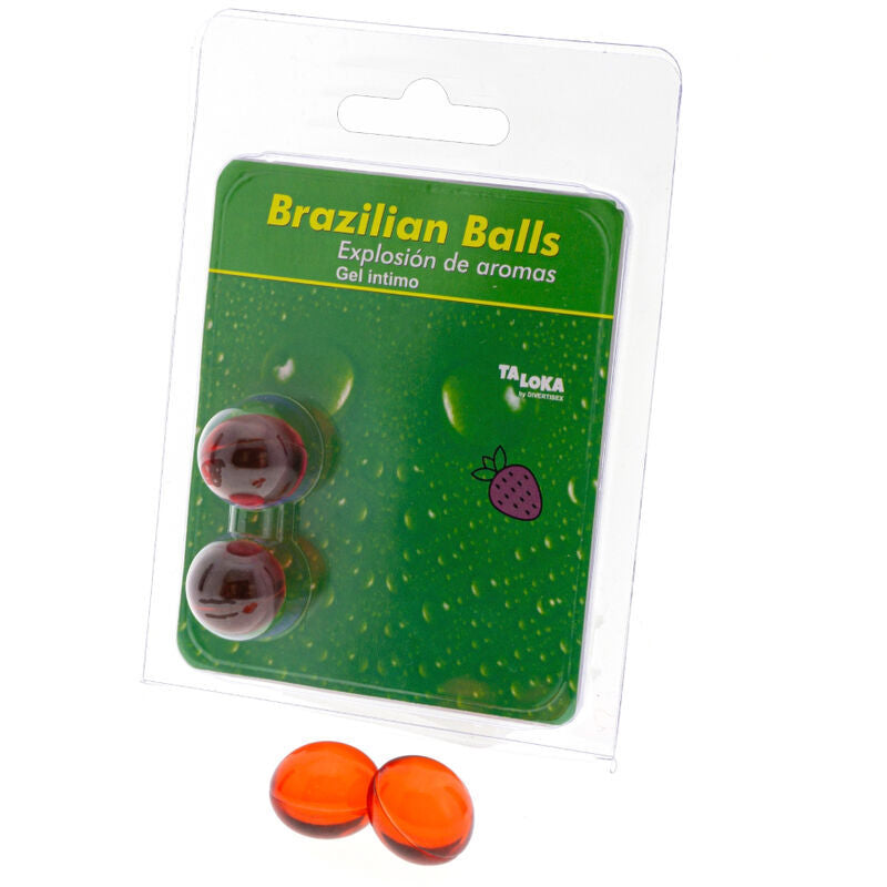 Palline 2 brasiliane gel intimo alla fragola di Taloka