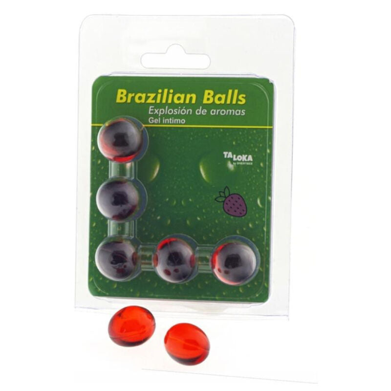 Sfere 5 brasiliane gel intimo alla fragola di Taloka