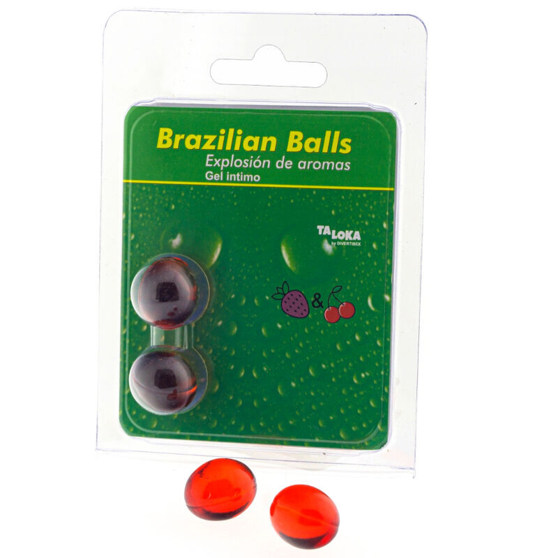 Palline 2 brasiliane gel intimo fragola e ciliegia di Taloka
