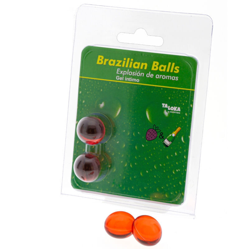 Sfere 2 brasiliane gel intimo fragole e champagne di Taloka