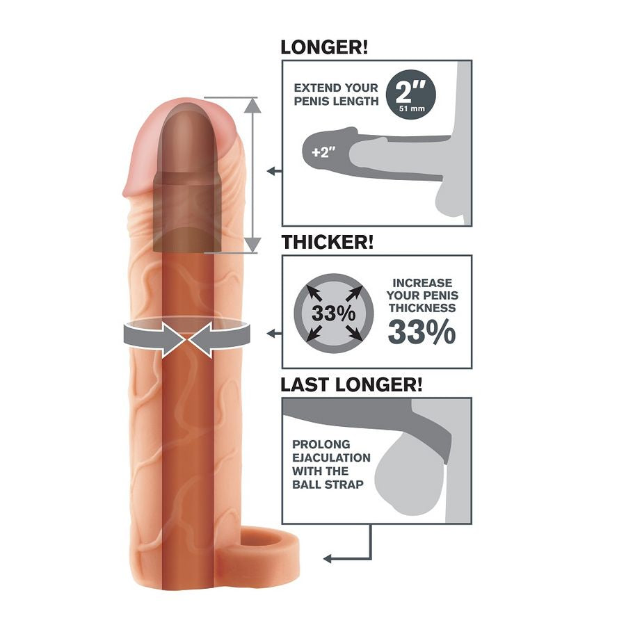 Pompa per pene pelle perfect 2 ball strap di Fantasy X- Tensions, immagine 3