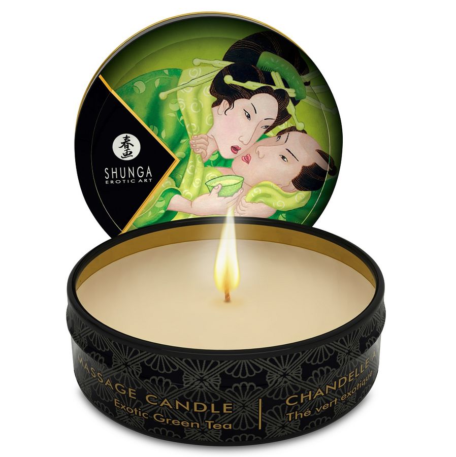 Candelight Mini Caress by candela da massaggio t verde 30 ml di Shunga