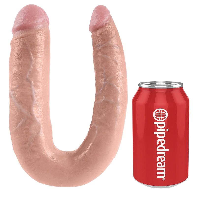 Sex toy a forma di u grande doppio Trouble flesh