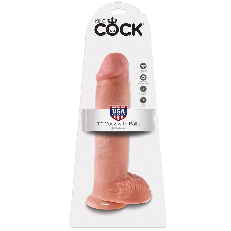 Dildo 11 carne con sfere 28 cm, immagine 2