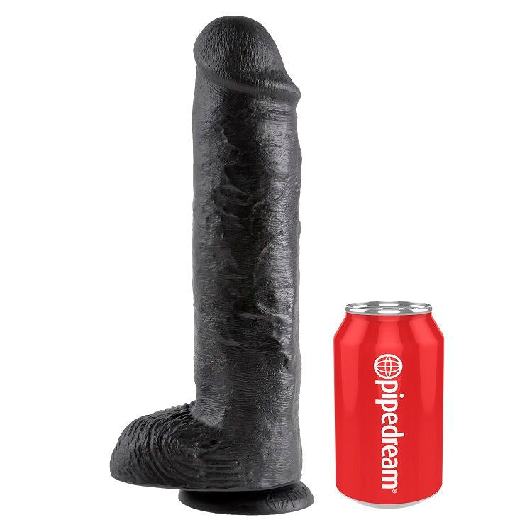 Dildo nero con sfere 28 cm