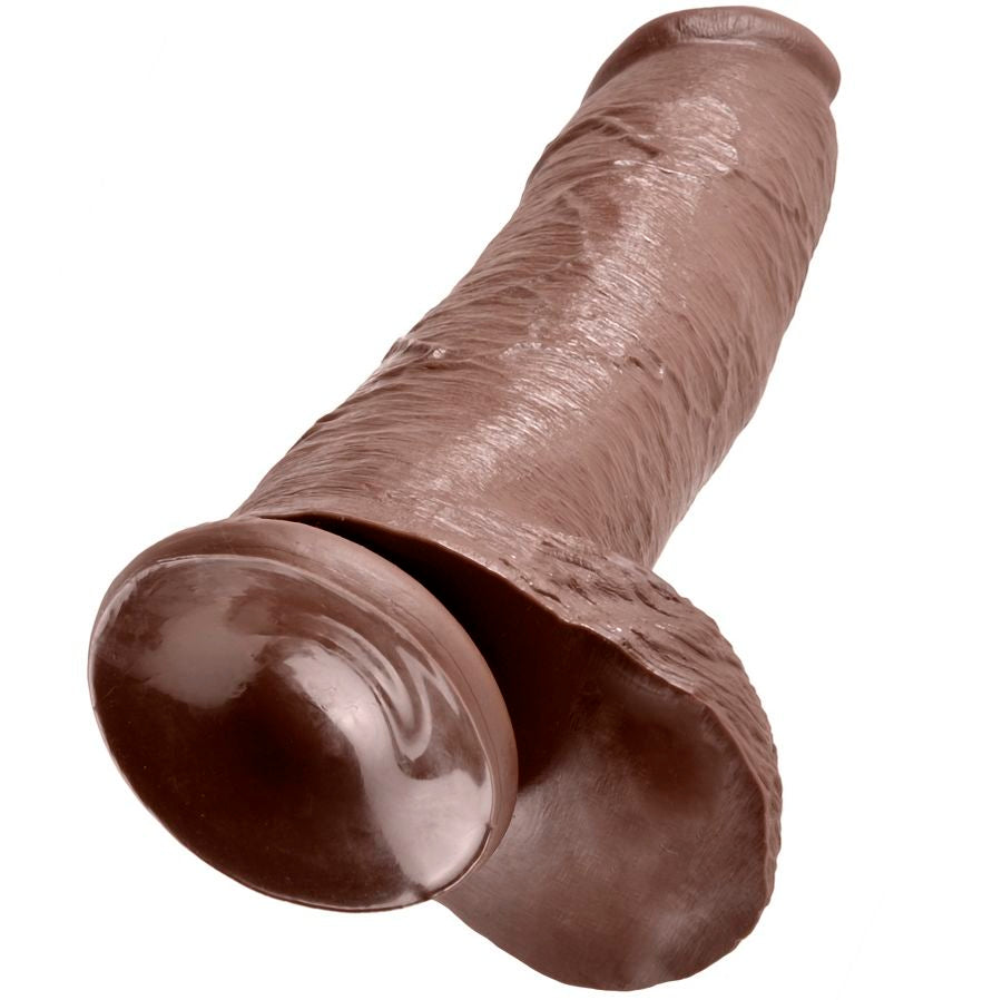 Dildo marrone con sfere 30.48 cm, immagine 4