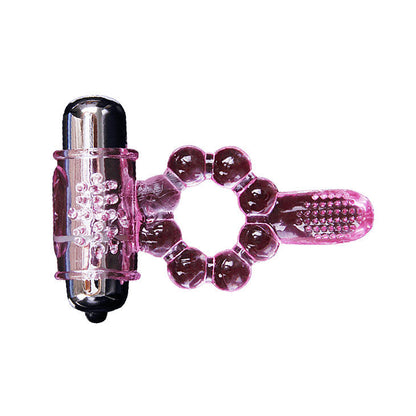 Anello in silicone 10 ritmi di lingua con vibrazione rosa di Baile, immagine 6