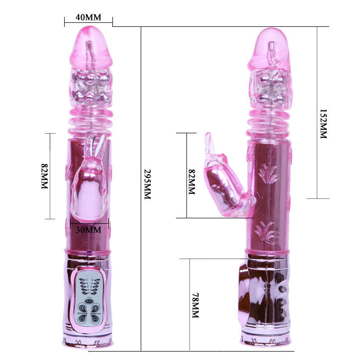 Vibratore rabbit rotatore Rampante rosa pulsante di Baile, immagine 7