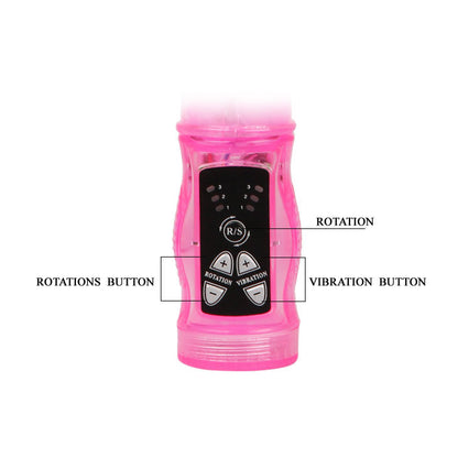 Vibratore rabbit mini rotatore rosa con Superstimolatore di Baile, immagine 5
